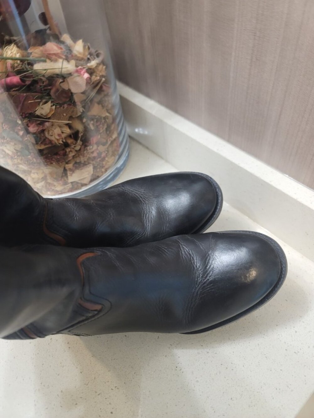 Tory Burch Juliet Riding Leather Riding Boots Black Sz 5.5 M - Picture 8 of 11